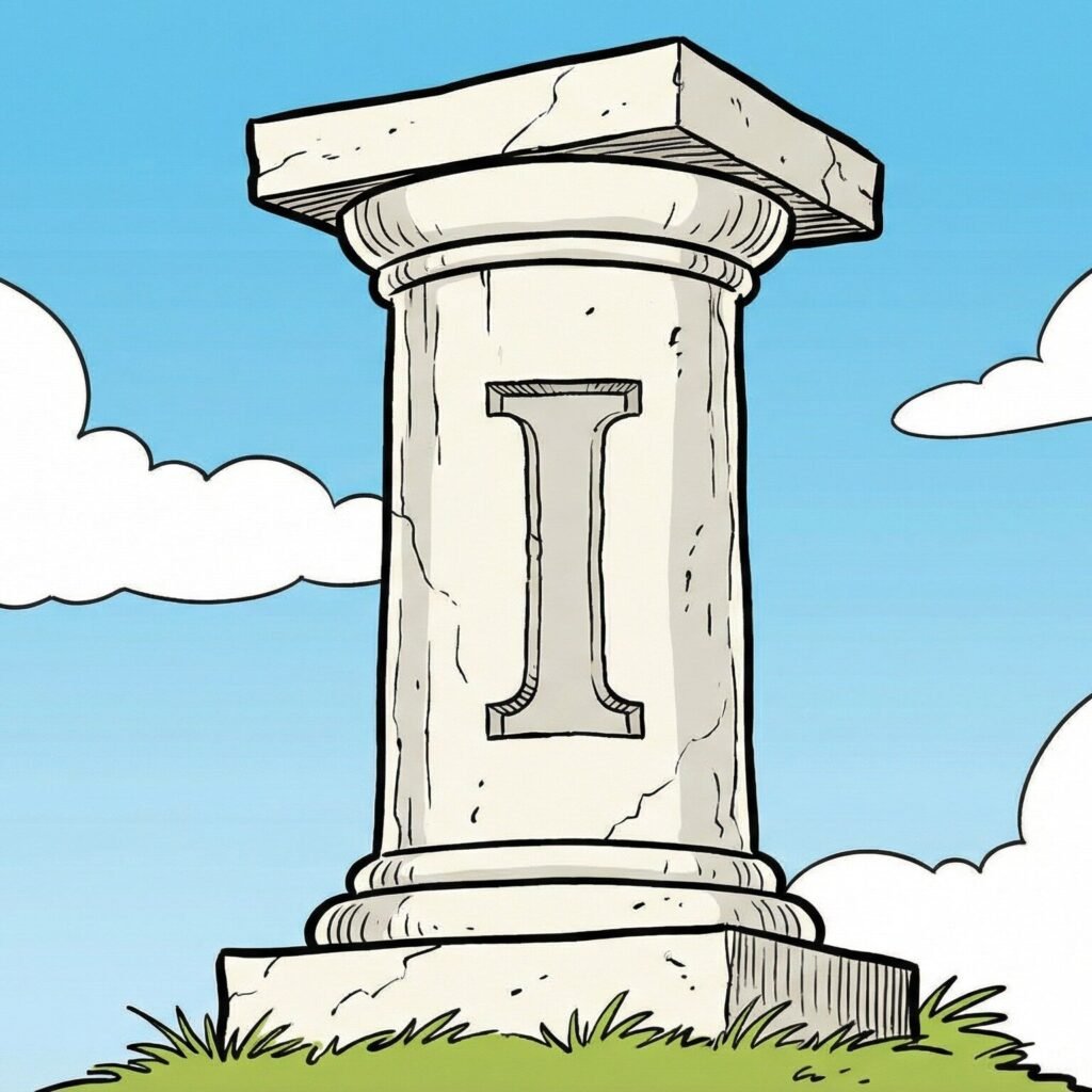 Cartoon S&auml;ule Nummer 1