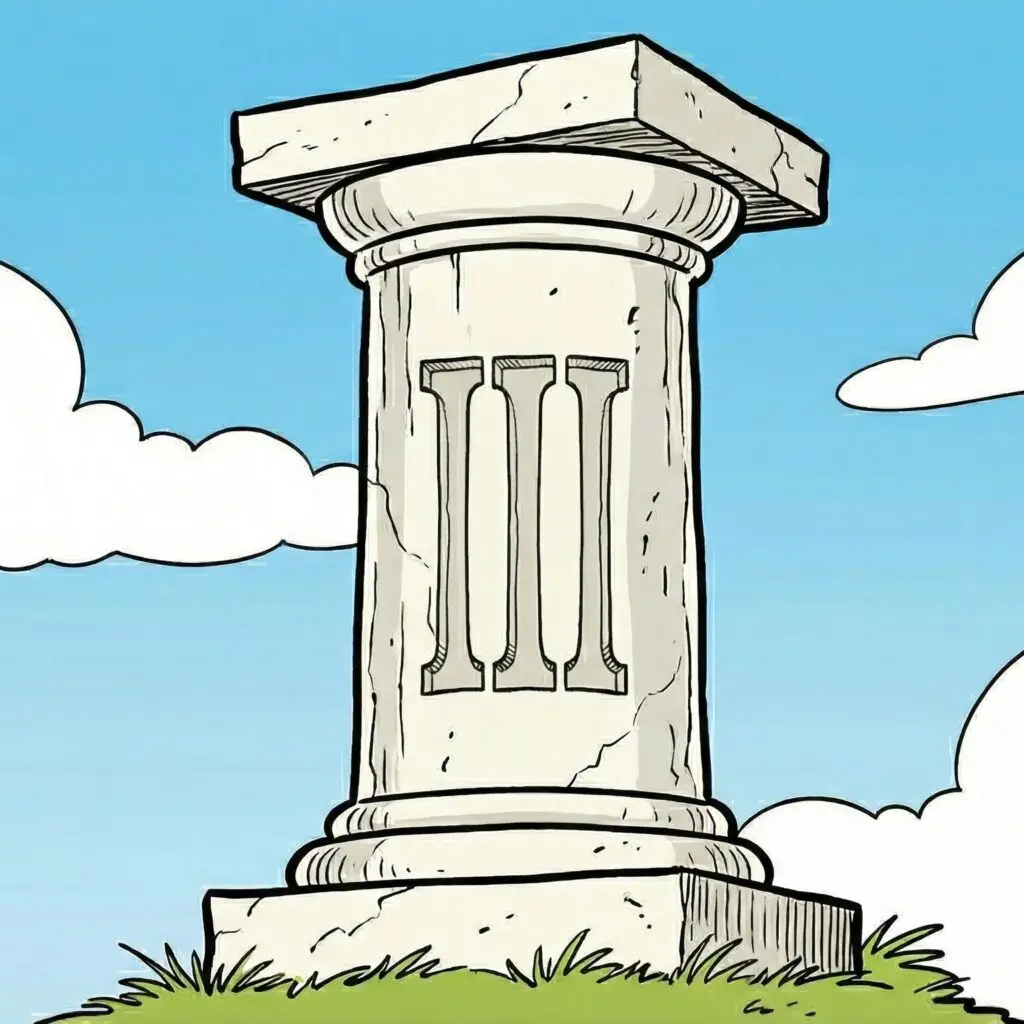 Cartoon S&auml;ule Nummer 3